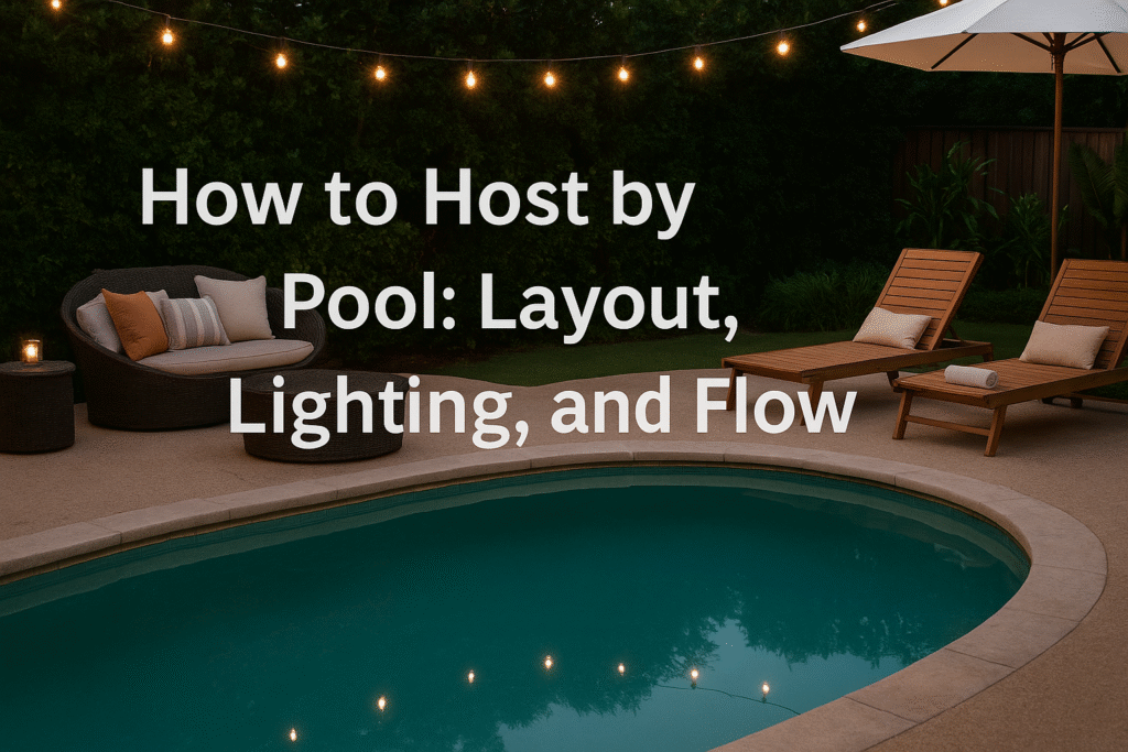 How to Host by the Pool: Layout, Lighting, and Flow
