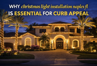 Christmas lights installation