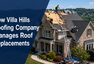 Villa Hills roofing project in progress