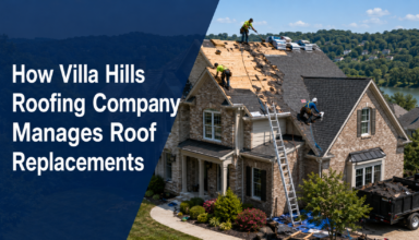 Villa Hills roofing project in progress
