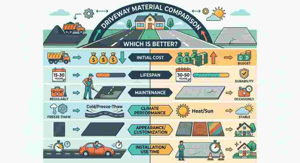 Asphalt vs Concrete Driveway: Which Is Better?